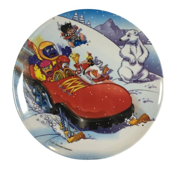 McDonalds 2001 Collectible Snow Scene Plate Lot os 6 By Sun Coast - Picture 1 of 11